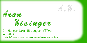 aron wisinger business card